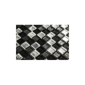 Dell' Arte BRILLANT SILVER BLACK Mozaika szklana poler 300x300