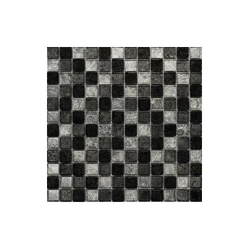 Dell' Arte BRILLANT SILVER BLACK Mozaika szklana poler 300x300